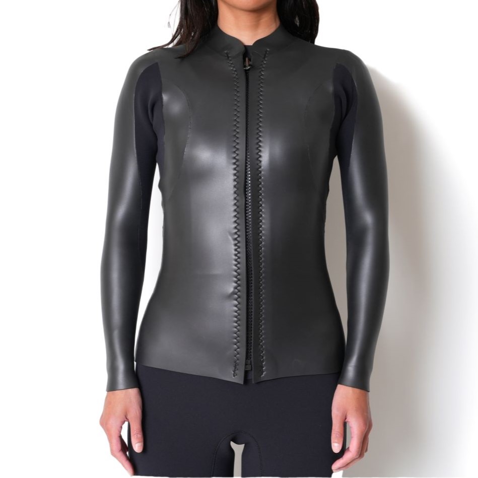CRAFTSMAN WETSUITS ウェットスーツ 長袖 タッパー ロングスリーブジャケット 2mm フロントジップ フラットスキン ラバー レディース 日本製 サーフィン 春夏秋用