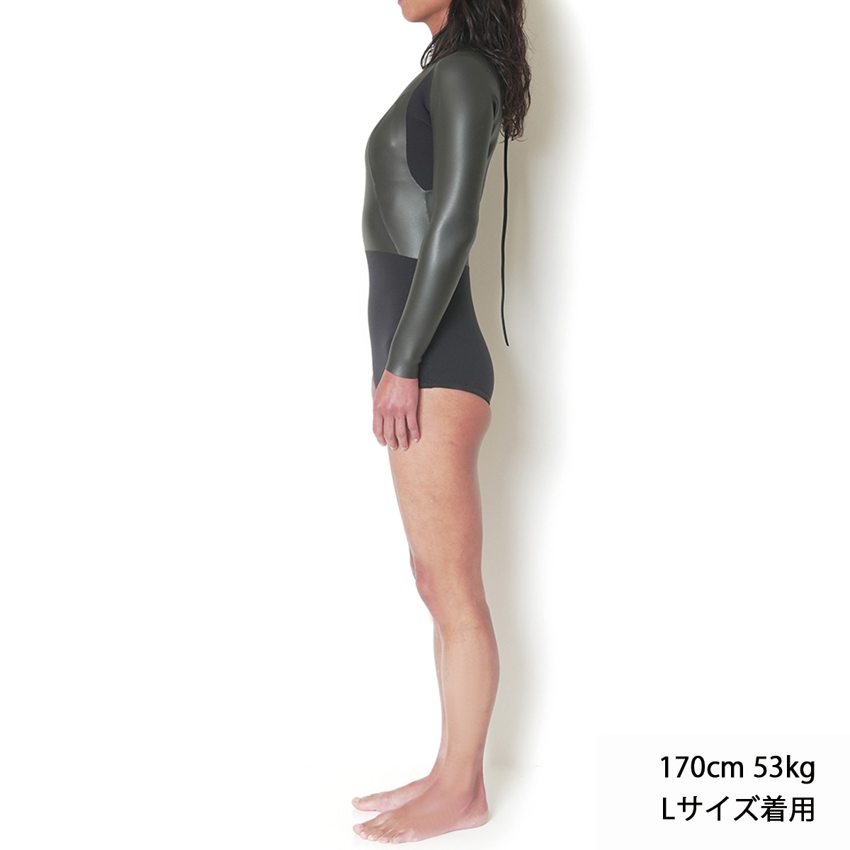 CRAFTSMAN WETSUITS ウェットスーツ ロンスプ ロングスリーブスプリング スイムカット 2mm バックジップ フラットスキン ラバー レディース 日本製 サーフィン 春夏秋用