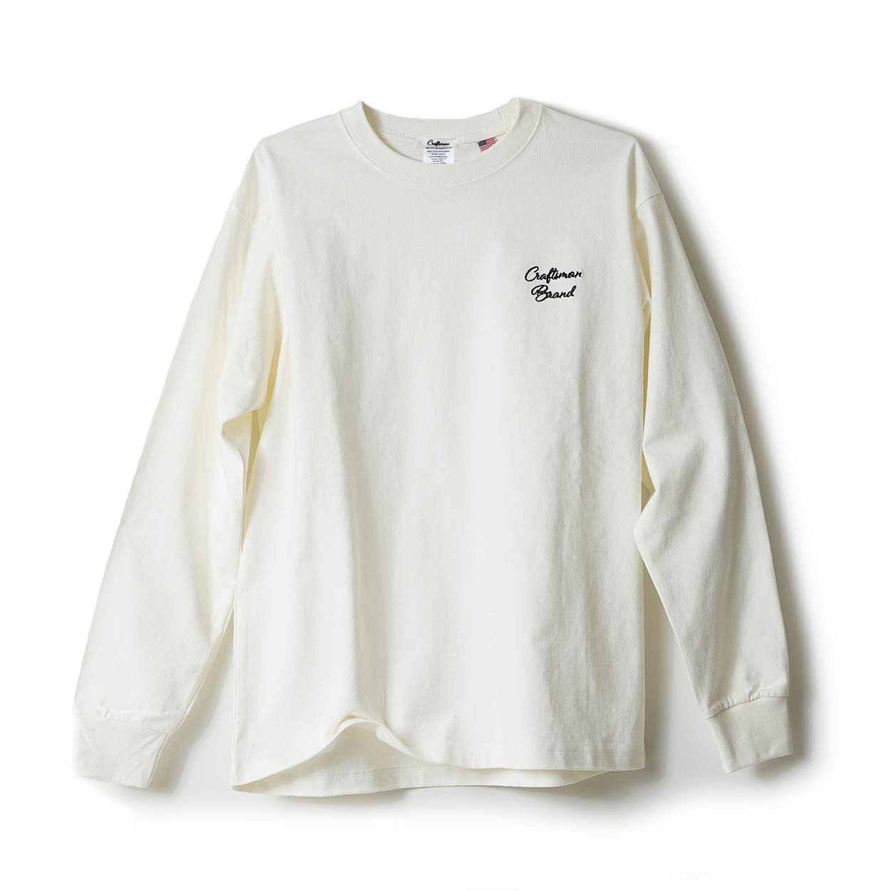 CRAFTSMAN BRAND / Long Sleeve T-shirts / USAコットン / 刺繍ロゴ / 2カラー