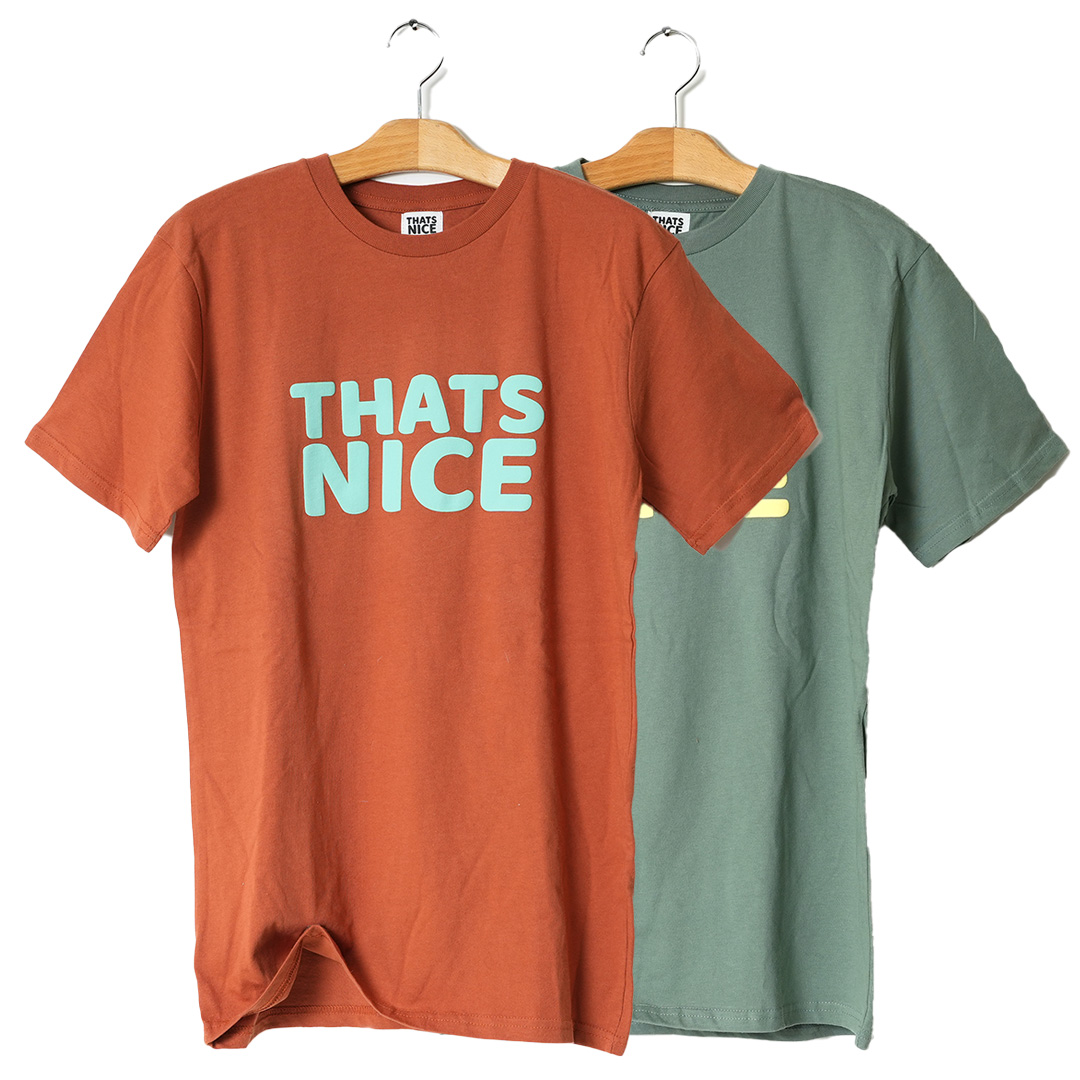 THATS NICE / OG PUFF T-SHIRT / COOPER×BLUE TEAL /  SAGE GREEN×CUSTARD MUSTARD