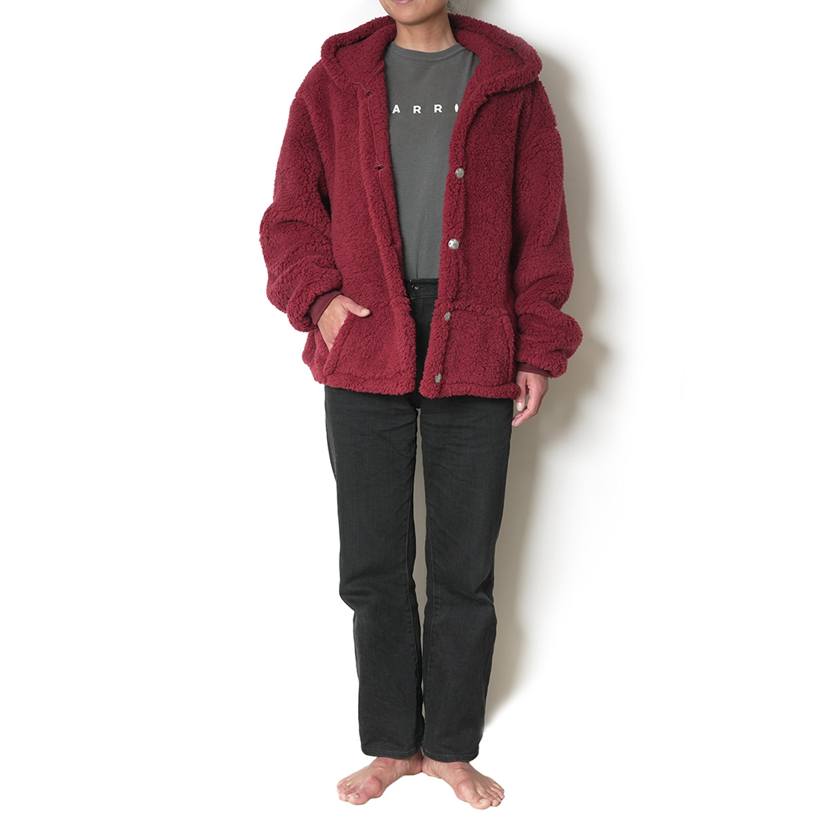 【SALE】PAPASWEATER/HOODIE/WINE