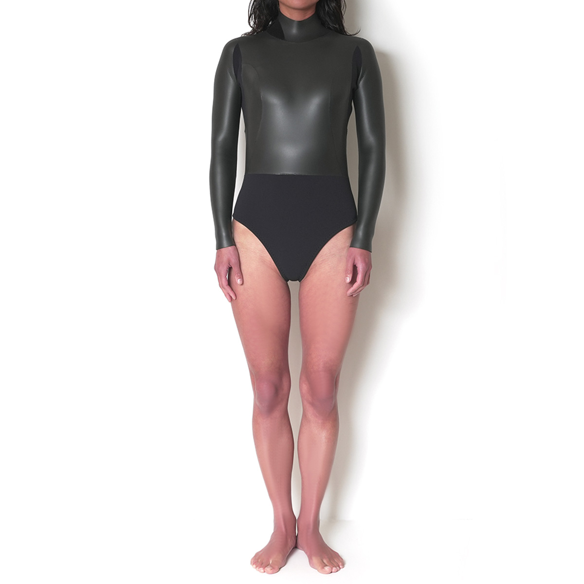 セミオーダー（受注生産） CRAFTSMAN WETSUITS ウェットスーツ ロンスプ ロングスリーブスプリング  ハイレグカット 2mm バックジップ フラットスキン ラバー レディース 日本製 サーフィン 春夏秋用