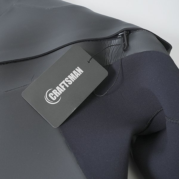 セミオーダー（受注生産） CRAFTSMAN WETSUITS ウェットスーツ セミドライ 5mm / 3mm チェストジップ（フロントジップ） フラットスキン ラバー WARM LIGHT 裏起毛 ユニセックス 日本製 サーフィン 秋冬用