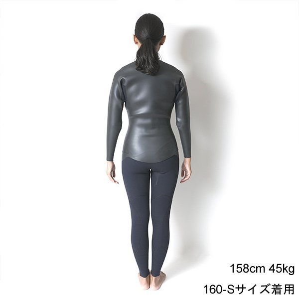 セミオーダー（受注生産） CRAFTSMAN WETSUITS ウェットスーツ 長袖 タッパー ロングスリーブジャケット 2mm フロントジップ フラットスキン ラバー ユニセックス 日本製 サーフィン 春夏秋用