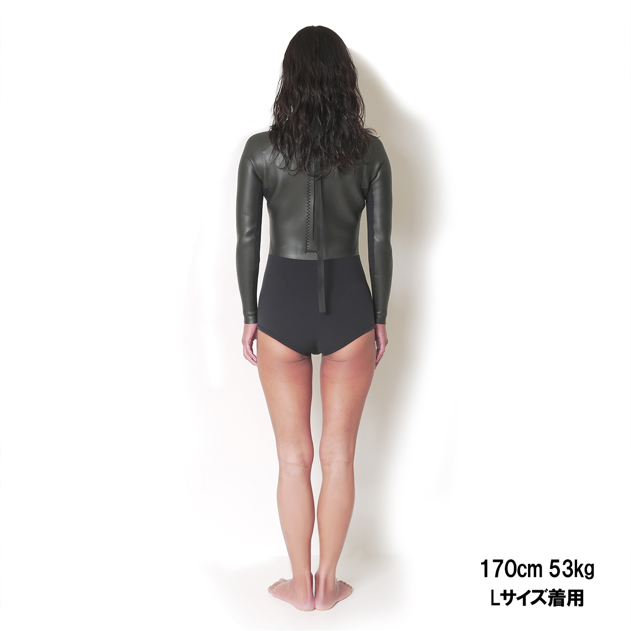 セミオーダー（受注生産） CRAFTSMAN WETSUITS ウェットスーツ ロンスプ ロングスリーブスプリング スイムカット 2mm バックジップ フラットスキン ラバー レディース 日本製 サーフィン 春夏秋用