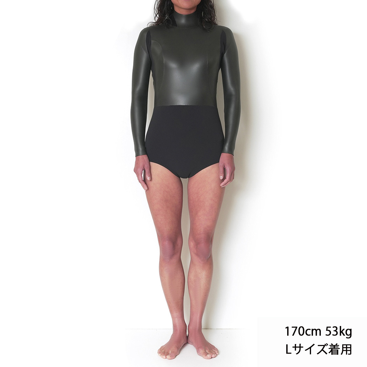 セミオーダー（受注生産） CRAFTSMAN WETSUITS ウェットスーツ ロンスプ ロングスリーブスプリング スイムカット 2mm バックジップ フラットスキン ラバー レディース 日本製 サーフィン 春夏秋用
