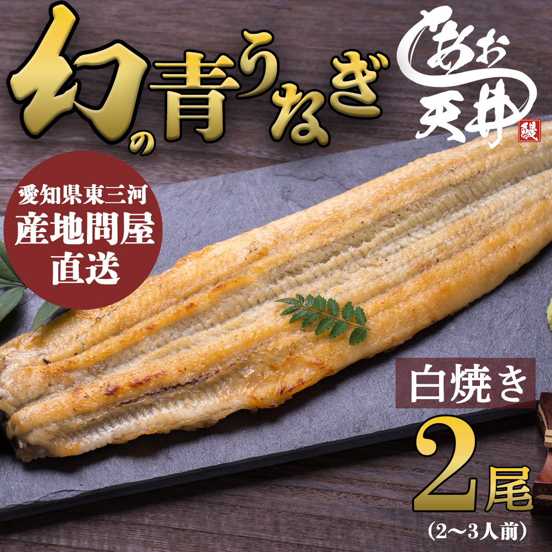 幻の鰻 あお天井の白焼き2尾（2～3人前）【愛知県東三河産地問屋直送】