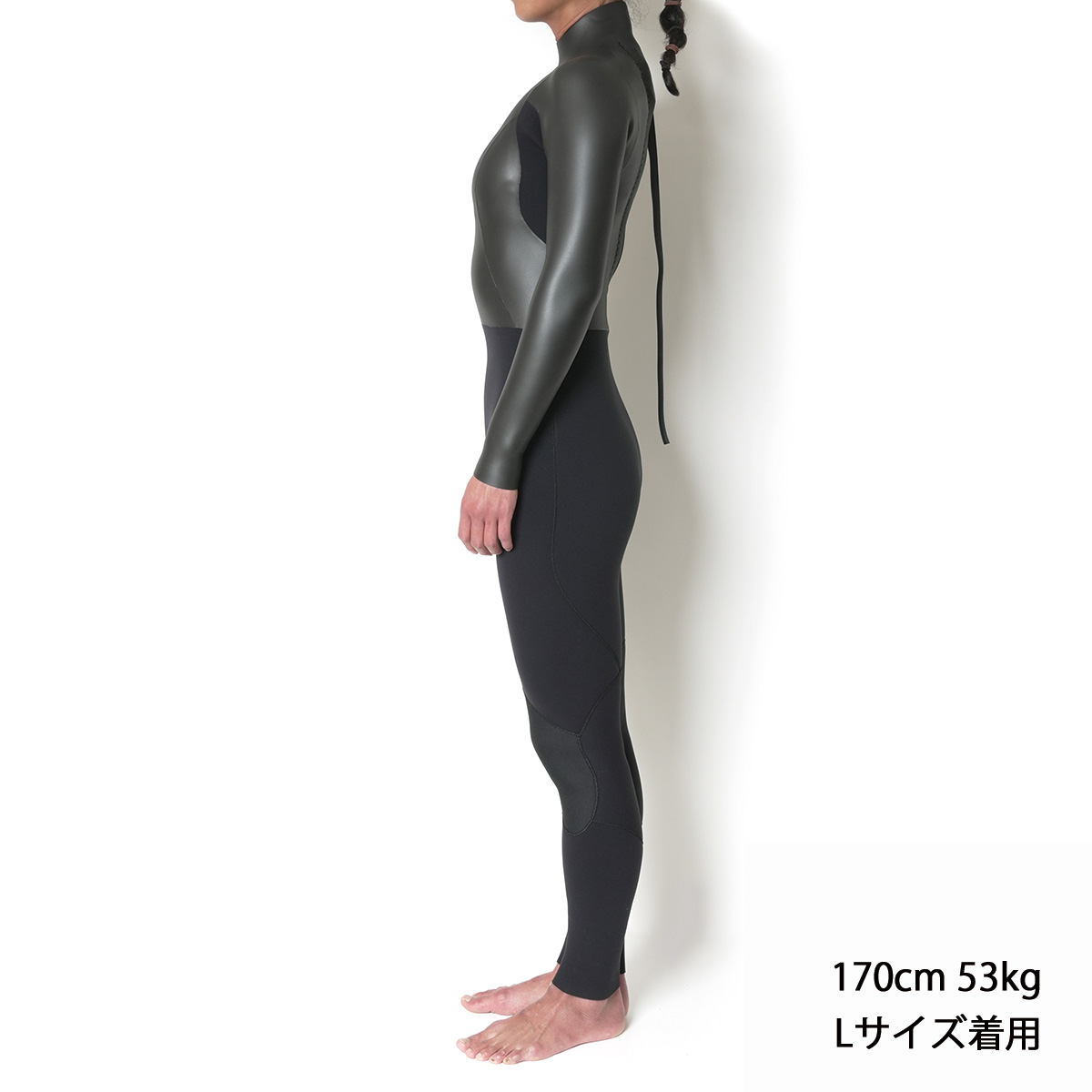セミオーダー（受注生産） CRAFTSMAN WETSUITS ウェットスーツ セミドライ 5mm / 3mm バックジップ フラットスキン ラバー WARM LIGHT 裏起毛 レディース 日本製 サーフィン 秋冬用