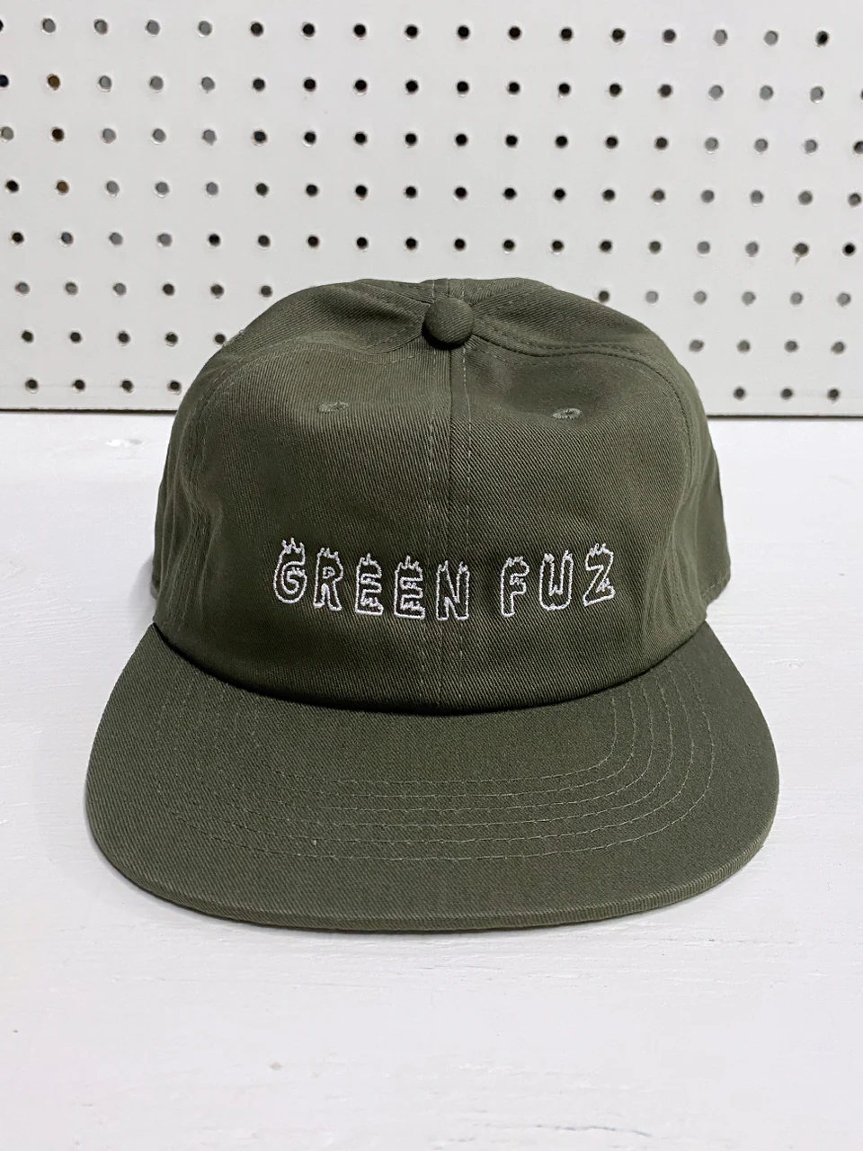 GREEN FUZ BURNS HAT OLIVE キャップ ブラック コットン サーフ サーフボード カリフォルニア MADE IN USA