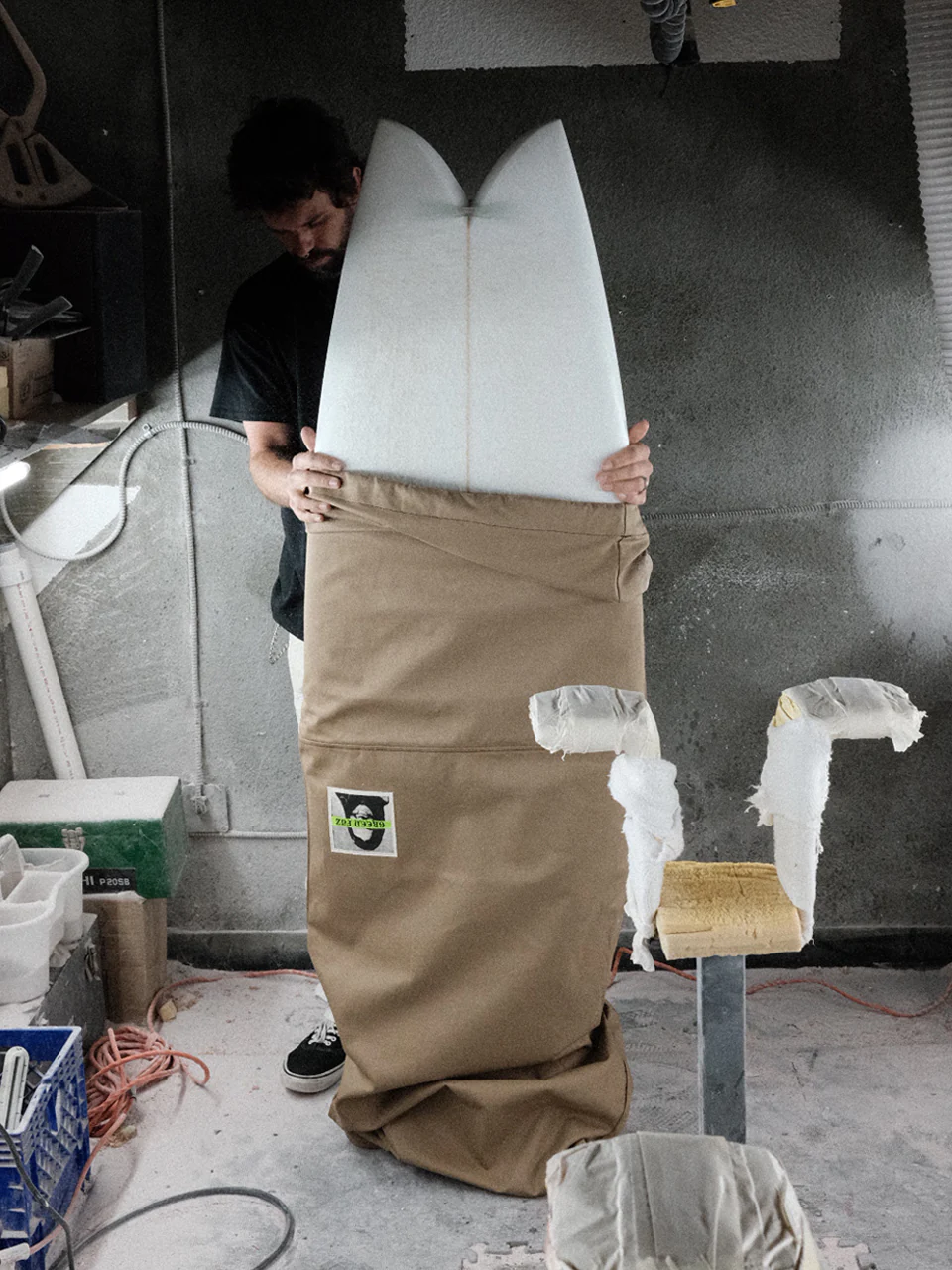 GREEN FUZ 7'0" SURPLUS - ROUND PREMIUM CANVAS BOARD BAG ミッドレングス用 キャンバスボードバッグ サーフボードケース プレミアムキャンバス MADE IN USA