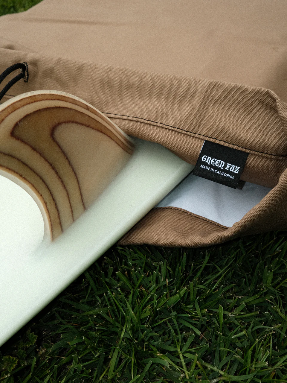 GREEN FUZ 6'6" SURPLUS - ROUND PREMIUM CANVAS BOARD BAG ミッドレングス用 キャンバスボードバッグ サーフボードケース プレミアムキャンバス MADE IN USA