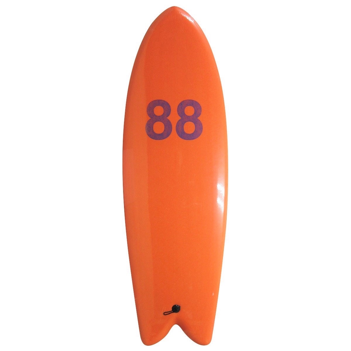 88 / 88 / Quad Fish 5`8 Orange x White