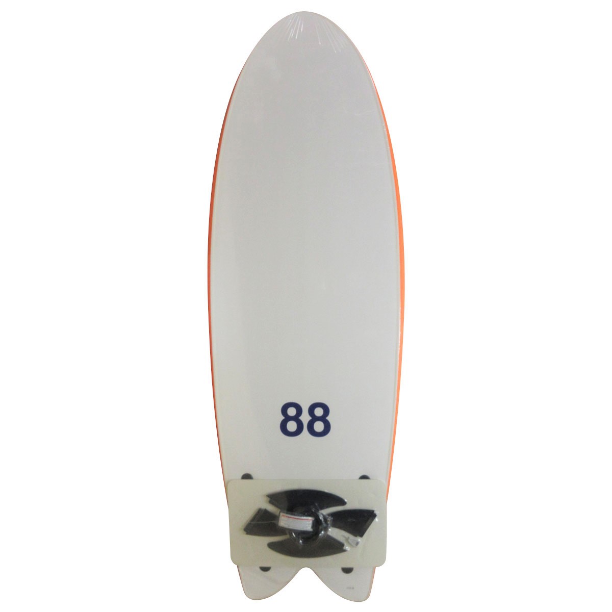88 / Quad Fish 5`8 Orange x White